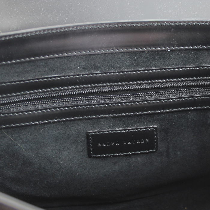 Bolso de mano Ralph Lauren en cuero negro - Detail D3