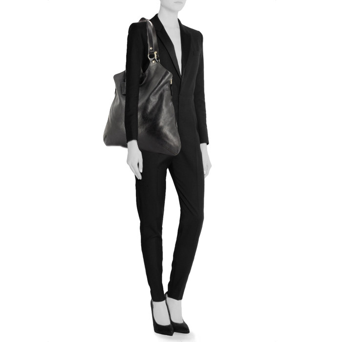 Borsa Yves Saint Laurent Tribute in pelle nera - Detail D1