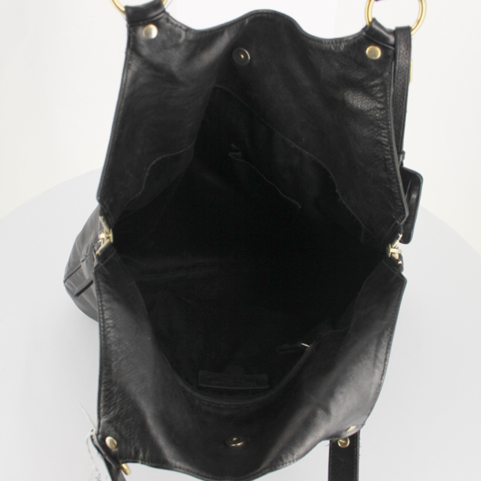 Yves Saint Laurent Tribute handbag in black leather - Detail D2