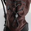 Alexander Wang backpack in black and burgundy leather - Detail D4 thumbnail