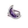Bague Mauboussin Subtil Songe en or blanc,  diamants et saphirs roses et en améthyste violette - 00pp thumbnail