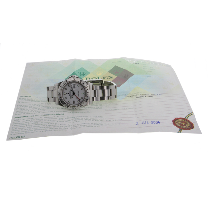 Rolex Explorer II watch in stainless steel Ref: 16570 Circa  2003 - Detail D2