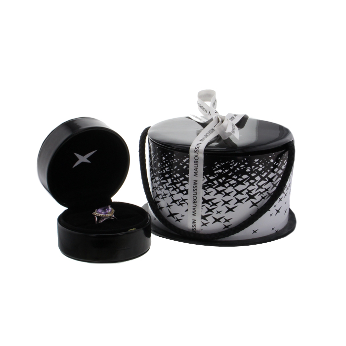 Bague Mauboussin Tellement subtile pour toi en or blanc,  citrine et saphirs roses et en améthyste - Detail D2