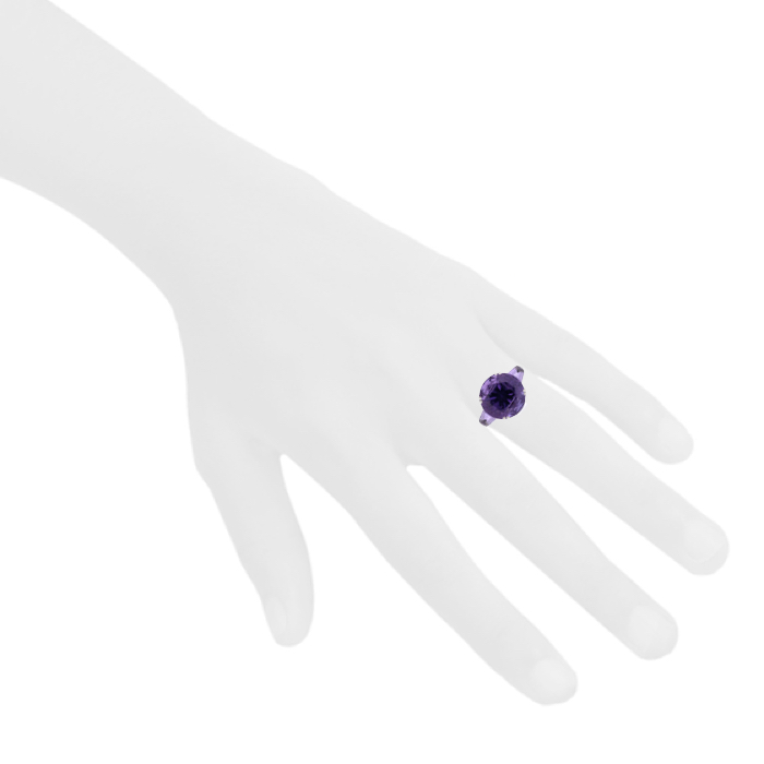 Anello Mauboussin Etrêmement Libre et Sensuel in oro bianco e ametista viola - Detail D1