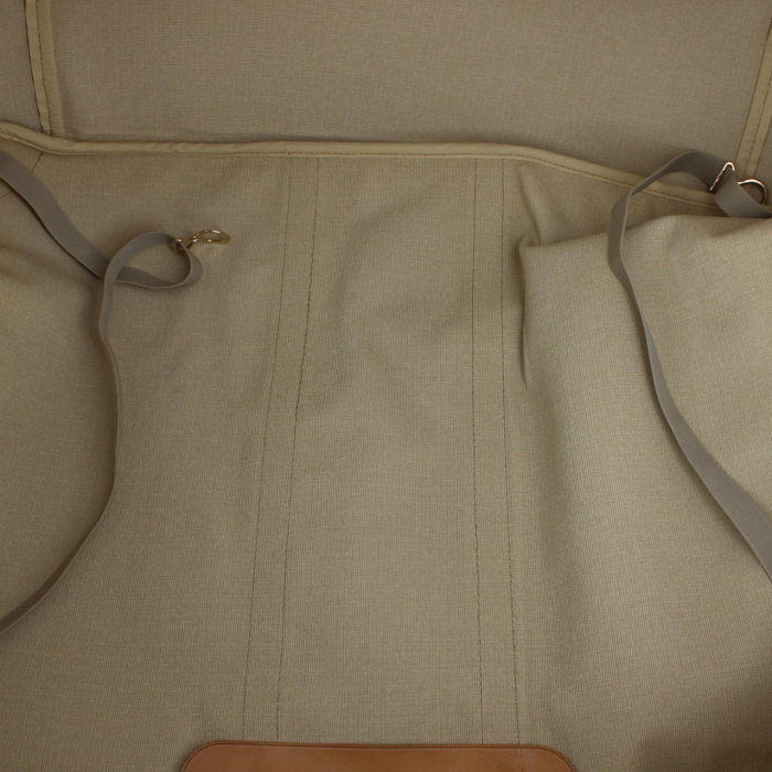 Borsa da viaggio Sirius in tela monogram cerata e pelle naturale - Detail D2