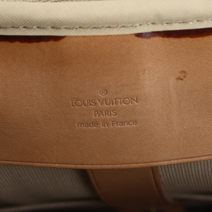 Borsa da viaggio Sirius in tela monogram cerata e pelle naturale - Detail D3