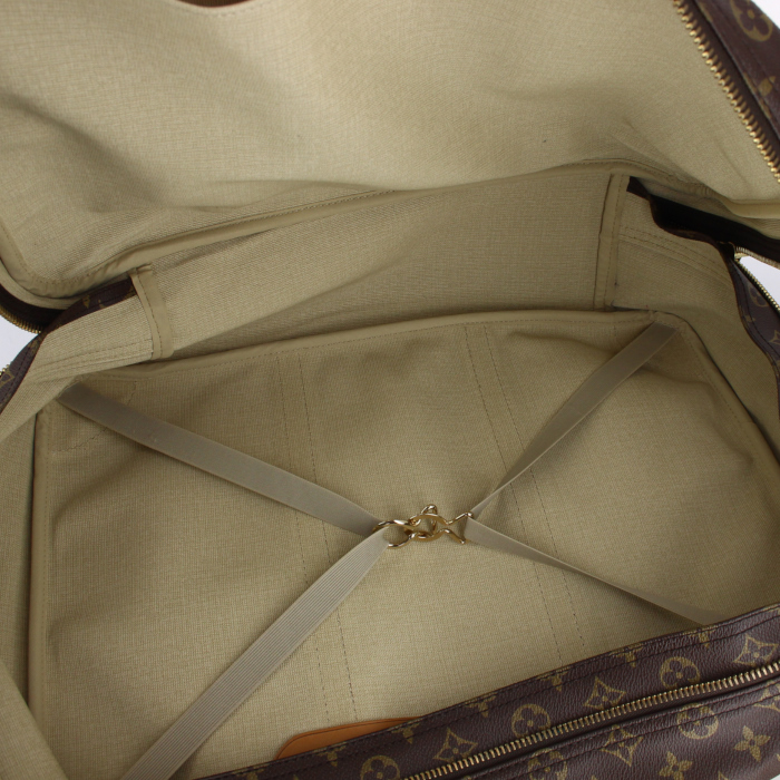 Sac de voyage Louis Vuitton Sirius en toile monogram enduite et cuir naturel - Detail D2