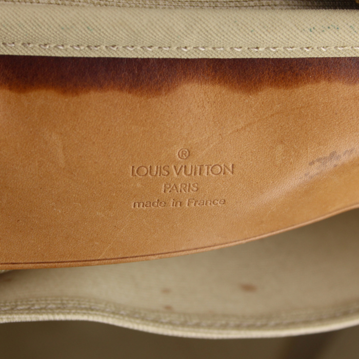 Borsa da viaggio Sirius in tela monogram cerata e pelle naturale - Detail D3