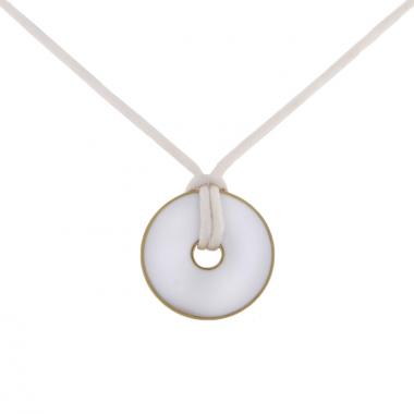 Dinh Van Pi Chinois pendant in yellow gold and cacholong