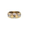 Bulgari Alveare open 1990's ring in yellow gold and stainless steel - 00pp thumbnail