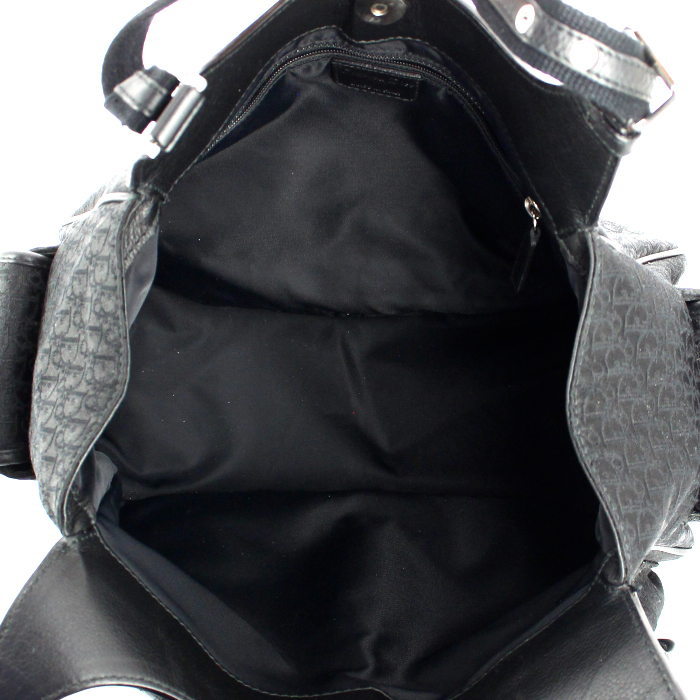 Borsa Dior in tela monogram e pelle nera - Detail D2