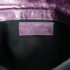 Balenciaga Classic Enveloppe pouch in purple leather - Detail D4 thumbnail