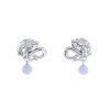 Boucheron Trouble earrings in white gold,  diamonds and jade - 00pp thumbnail