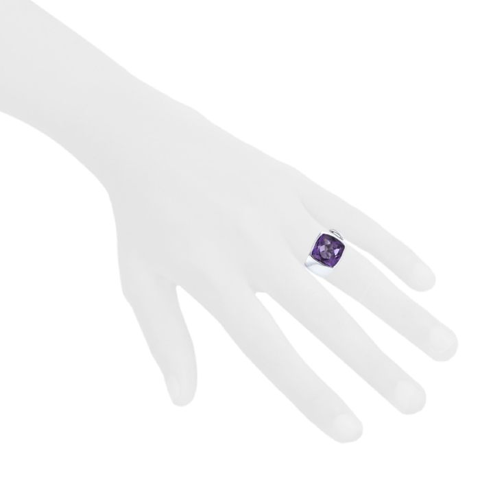 Chaumet Lien large model ring in white gold and in amethyst - Detail D1