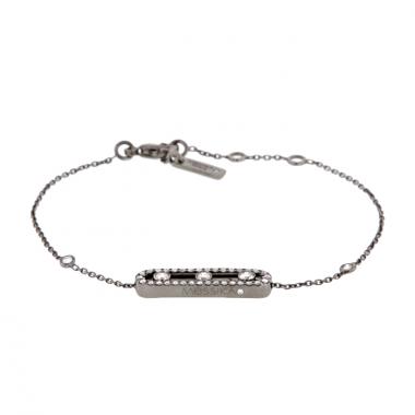 Bracelet Messika Baby Move en or noirci et diamants