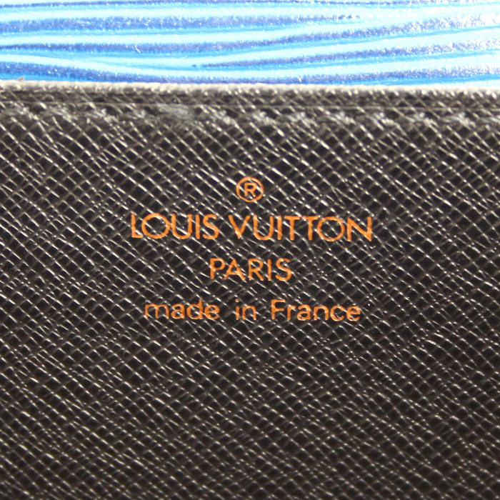 Louis Vuitton briefcase in blue epi leather - Detail D4
