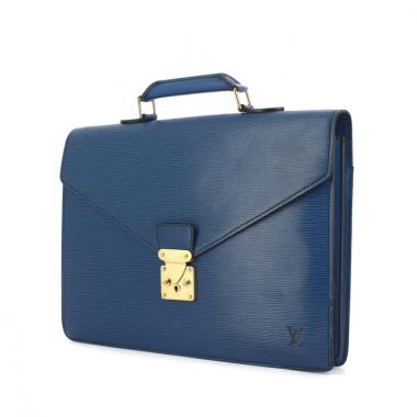 Louis Vuitton briefcase in blue epi leather