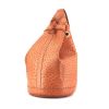 Hermes weekend bag in orange ostrich leather - 00pp thumbnail