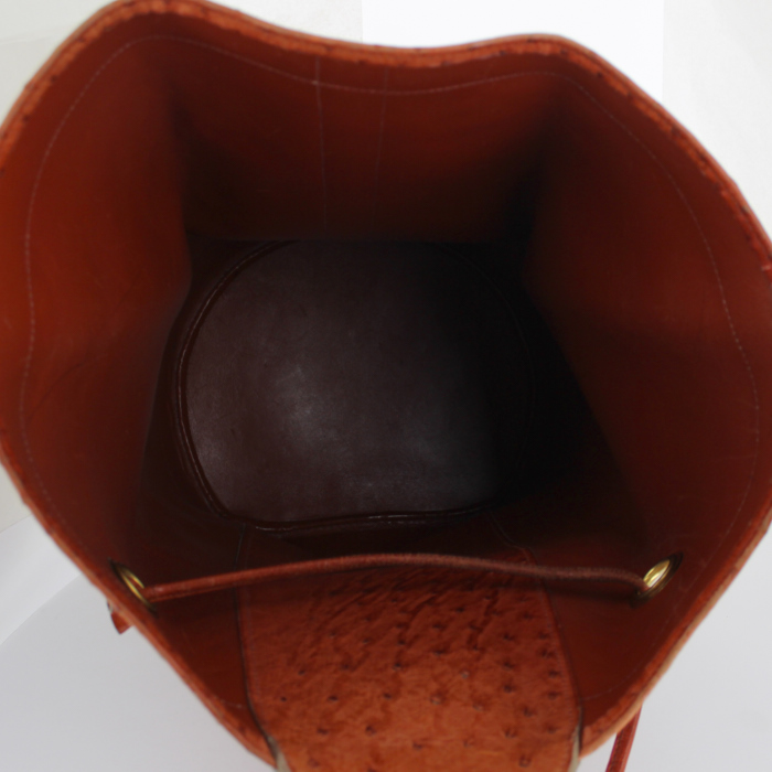 Borsa da weekend in struzzo arancione - Detail D2