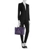 Ralph Lauren Ricky large model handbag in purple leather - Detail D2 thumbnail