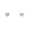 Poiray Coeur Entrelacé small model small earrings in yellow gold - 00pp thumbnail