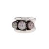 Poiray Fidji large model ring in white gold and pearls - 00pp thumbnail