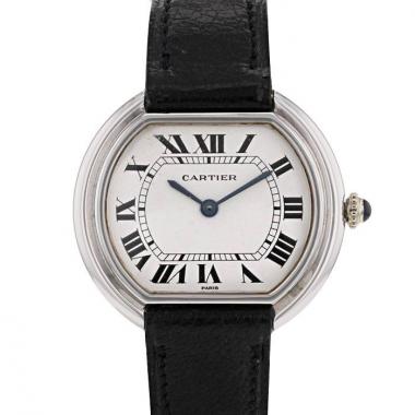 Montre Cartier Ellipse en or blanc Vers  1970