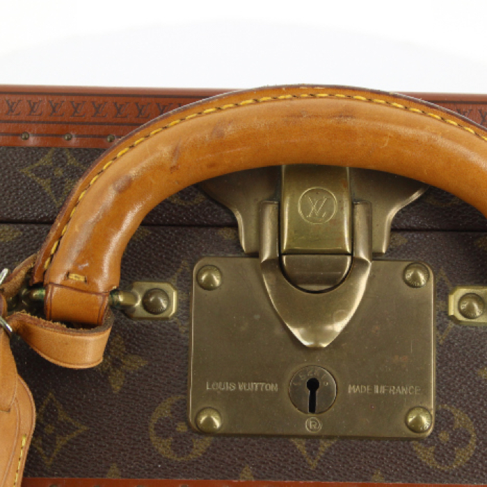 Louis Vuitton Cotteville suitcase in monogram canvas and natural leather - Detail D3