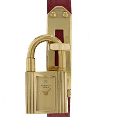 Montre Hermes Kelly-Cadenas en plaqué or Ref :  KE1.210 Vers 2000