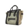 Bolso de mano Celine Luggage en cuero tricolor negro y verde agua y ante beige - 00pp thumbnail