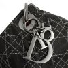 Sac à main Dior Soft en cuir cannage gris - Detail D4 thumbnail