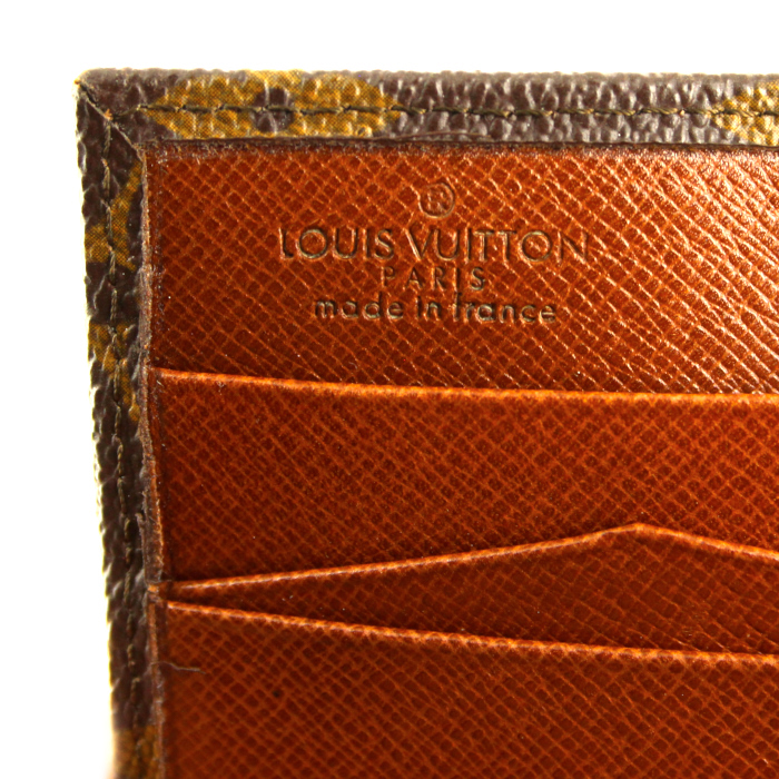 Louis Vuitton Elise wallet in monogram canvas and brown leather - Detail D5