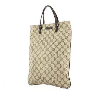 Bolso Cabás Gucci en lona Monogram beige y cuero marrón