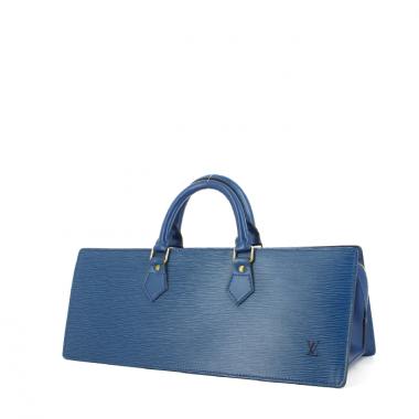 Bolso de mano Louis Vuitton Triangle en cuero Epi azul