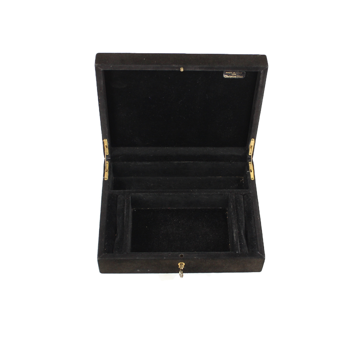 Caja de joyas Dior en lona negra - Detail D1