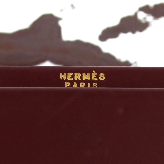 Vanity case in burgundy leather - Detail D2