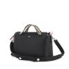 Fendi handbag in black, pink and taupe tricolor leather - 00pp thumbnail