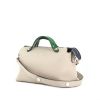 Handbag in beige, green and blue tricolor leather - 00pp thumbnail