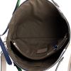 Handbag in beige, green and blue tricolor leather - Detail D3 thumbnail