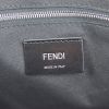 Fendi shopping bag in brown and black monogram canvas and black leather - Detail D3 thumbnail