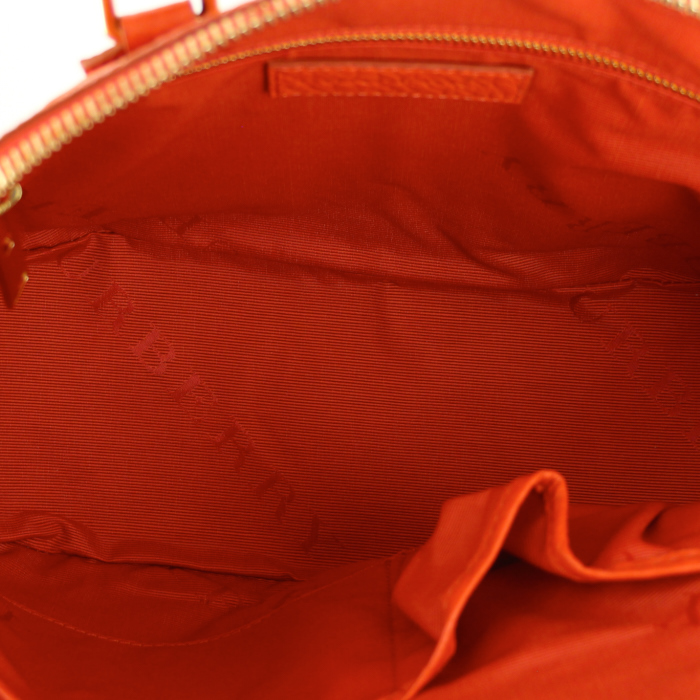 Sac à main Burberry Orchad en cuir orange - Detail D3