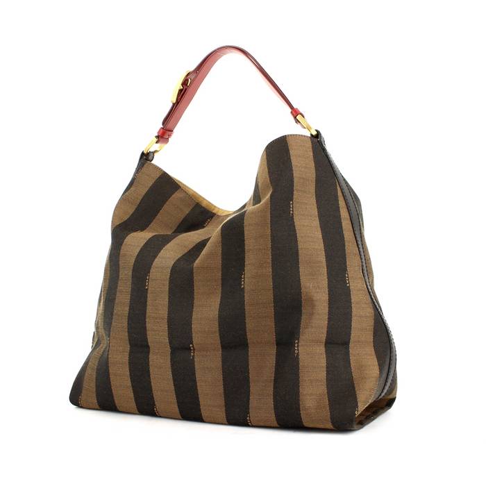 Fendi pequin striped tote sale