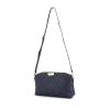 Borsa in pelle blu con decori geometrici - 00pp thumbnail