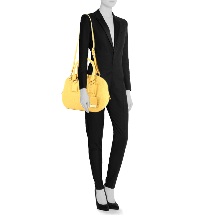 Burberry Orchad handbag in yellow leather - Detail D1