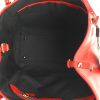 Burberry handbag in beige Haymarket canvas and red leather - Detail D2 thumbnail