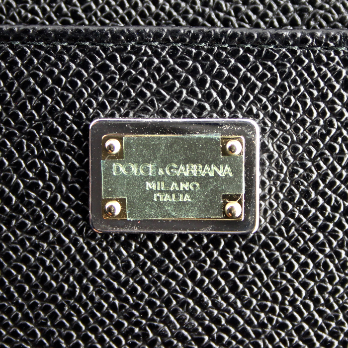 Dolce & Gabbana pouch in black leather - Detail D3