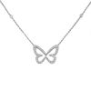 Messika Butterfly necklace in white gold and diamonds - 00pp thumbnail
