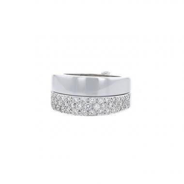 Opening O.J. Perrin ring in white gold and diamonds