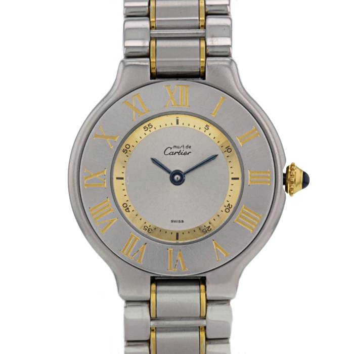 Reloj Cartier Must 21 de oro y acero Ref :  1340 Circa  2000