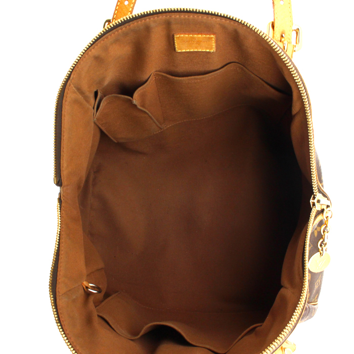 Bolso de mano Louis Vuitton Tivoli en lona Monogram y cuero natural - Detail D2